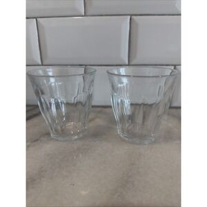 Set of 2 Duralex Made In France Picardie Clear Tumbler Juice Glasses